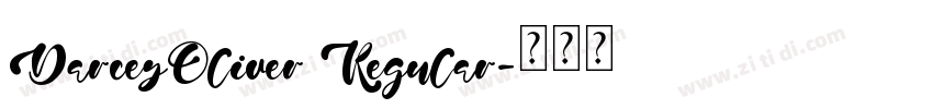 DarceyOliver Regular字体转换